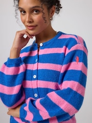 Asul - SCAMP & DUDE Stripe Long Sleeve Cardigan - Larawan 5 ng 5