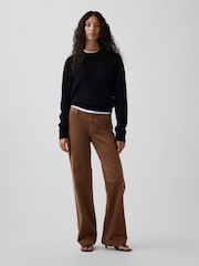 Įdegis rudas - Gap Mid Rise Corduroy Relaxed Flare Trousers - 4 paveikslėlis iš 6