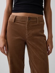 Įdegis rudas - Gap Mid Rise Corduroy Relaxed Flare Trousers - 6 paveikslėlis iš 6