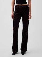 Tamsiai ruda - Gap Mid Rise Corduroy Relaxed Flare Trousers - 1 paveikslėlis iš 5