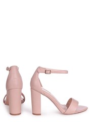 Linzi Nude Nelly Soft Faux Suede Single Sole Block Heel - Image 4 of 4