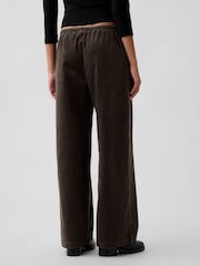Alyvuogių žalia - Gap Corduroy Easy Wide-Leg Trousers - 2 paveikslėlis iš 3