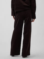 Tamsiai ruda - Gap Corduroy Easy Wide-Leg Trousers - 2 paveikslėlis iš 6