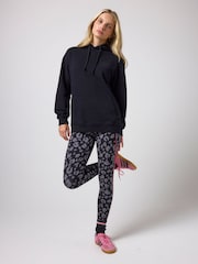 SCAMP & DUDE Black Longline Hoodie With Multi Bolt Logo - Image 1 of 4