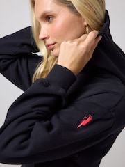 SCAMP & DUDE Black Longline Hoodie With Multi Bolt Logo - Image 3 of 4