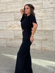 Girl In Mind Black Marley Buckle Detail Wrap Jumpsuit - Image 2 of 5