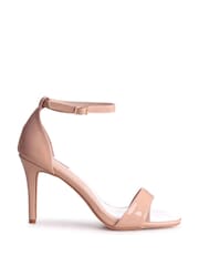 Linzi Nude Faux Leather Kimmy Open Back Barely There Stiletto Sandal - Image 2 of 4