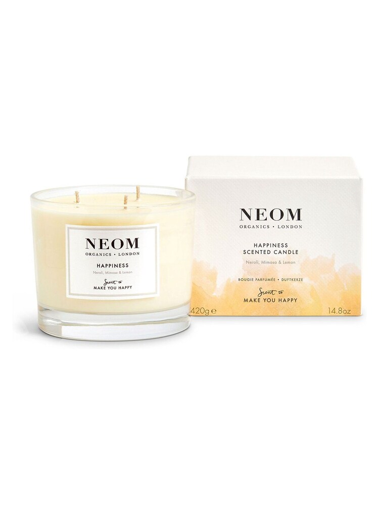NEOM Clear 3 Wick Happiness Scented Candle (3 Wicks) - Image 2 of 5