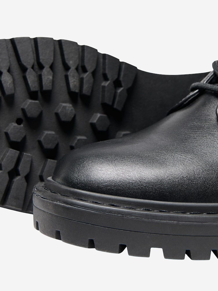 ONLY Black Faux Leather Lace Up Ankle Boot - Image 5 of 5