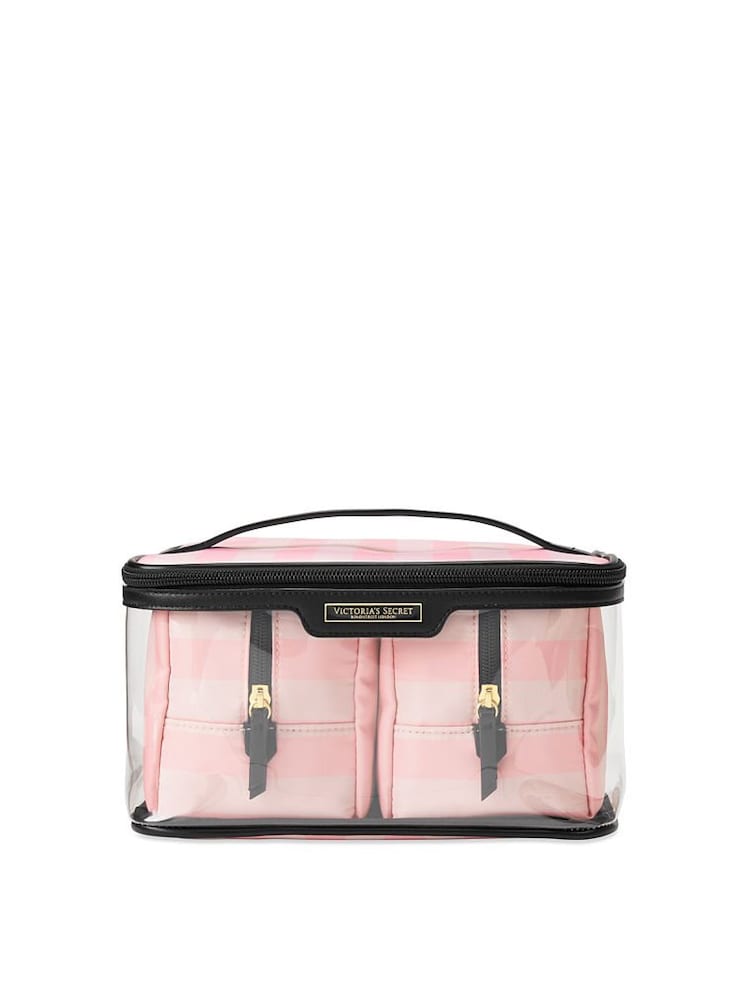 Victoria's Secret Pink Iconic Stripe 3 in 1 Makeup Bag - Image 2 of 4