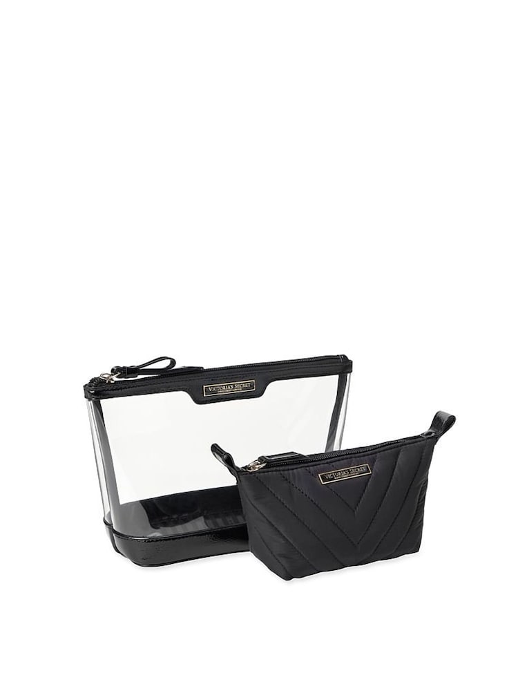 Victoria's Secret Black Lily AM/PM Makeup Bag Duo - Image 1 of 4
