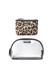 Victoria's Secret Brown Leopard Makeup Bag Duo - Image 1 of 4