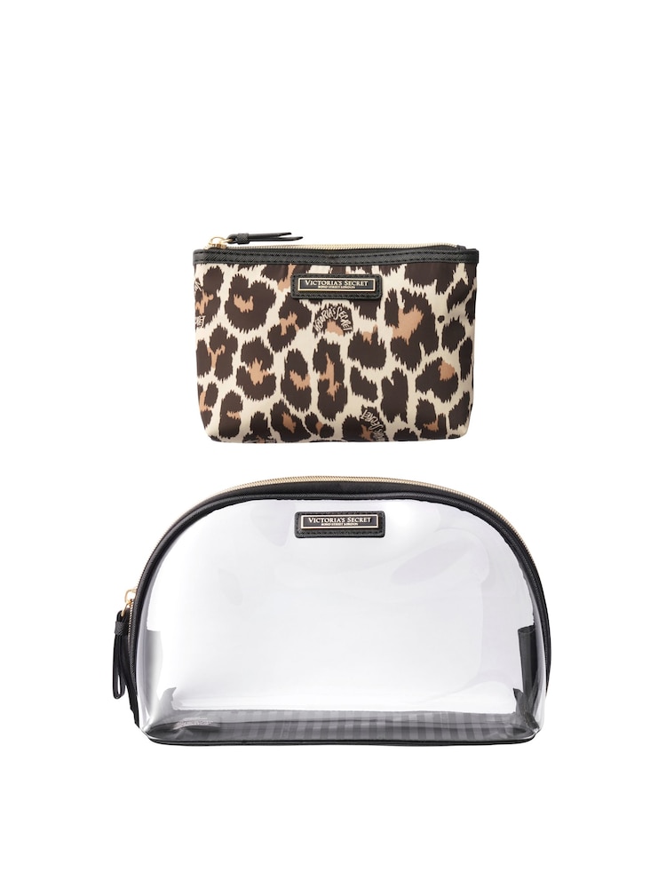 Victoria's Secret Brown Leopard Makeup Bag Duo - Image 1 of 4