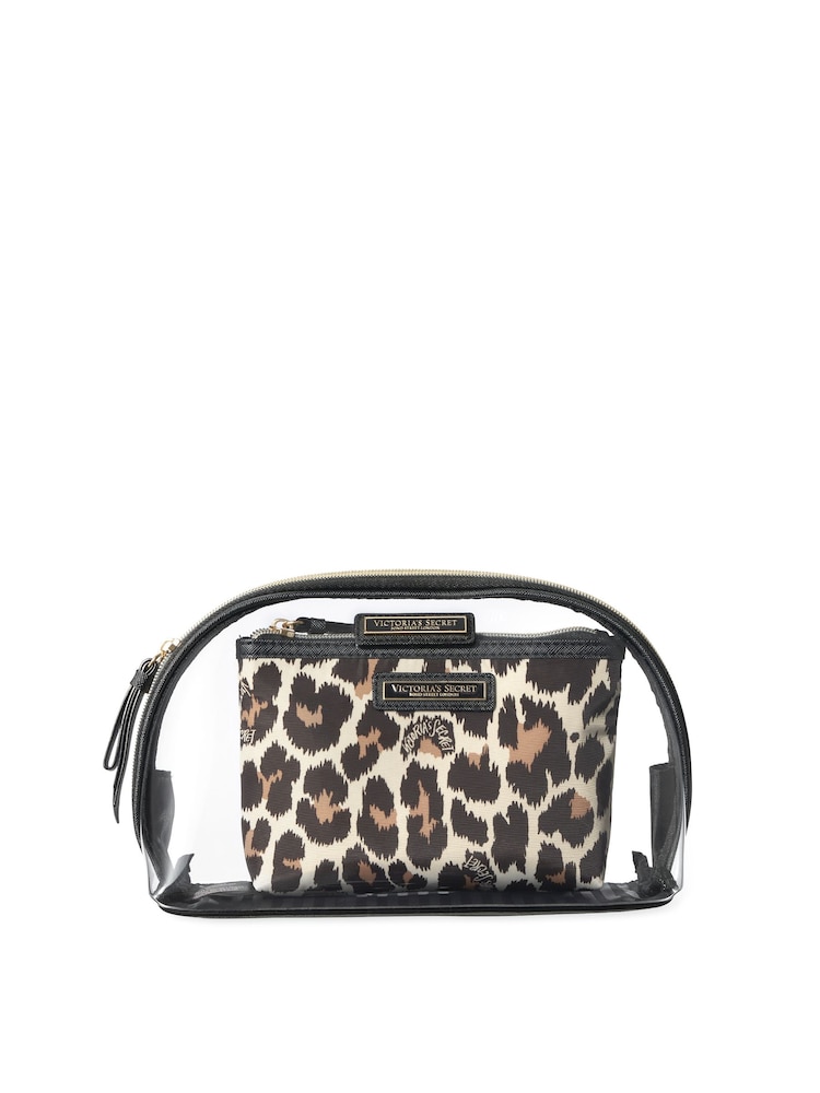 Victoria's Secret Brown Leopard Makeup Bag Duo - Image 2 of 4
