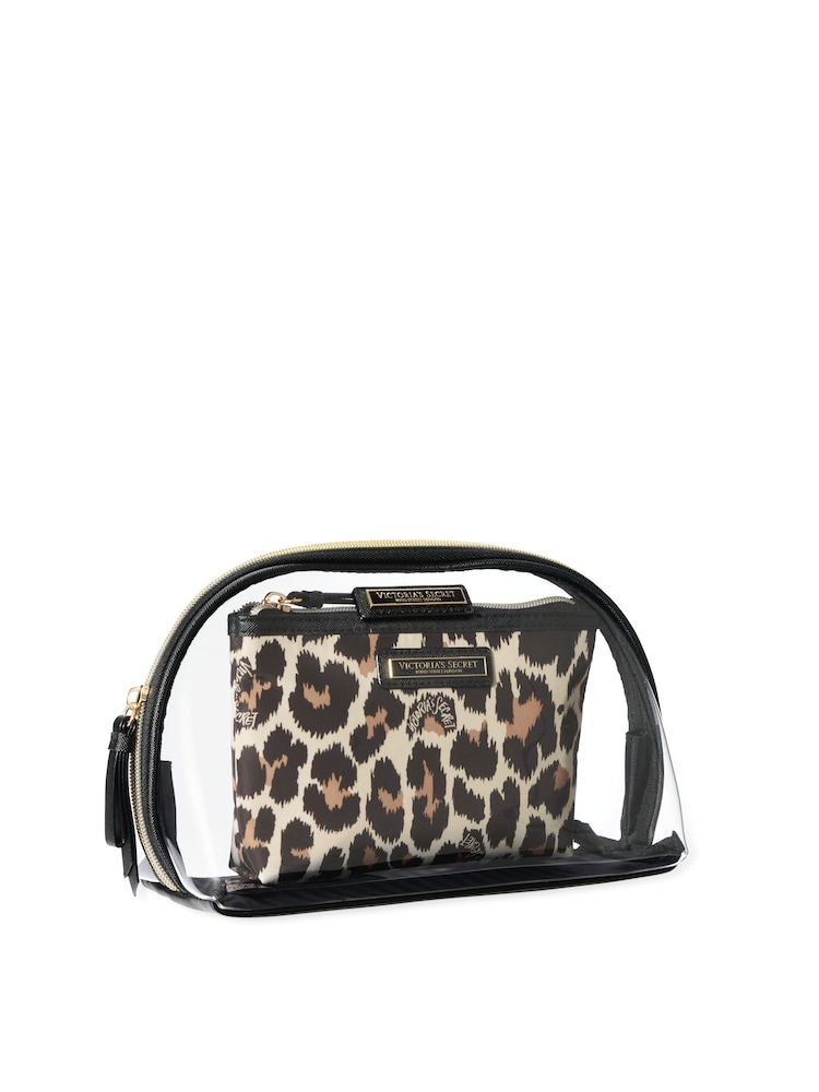 Victoria's Secret Brown Leopard Makeup Bag Duo - Image 4 of 4