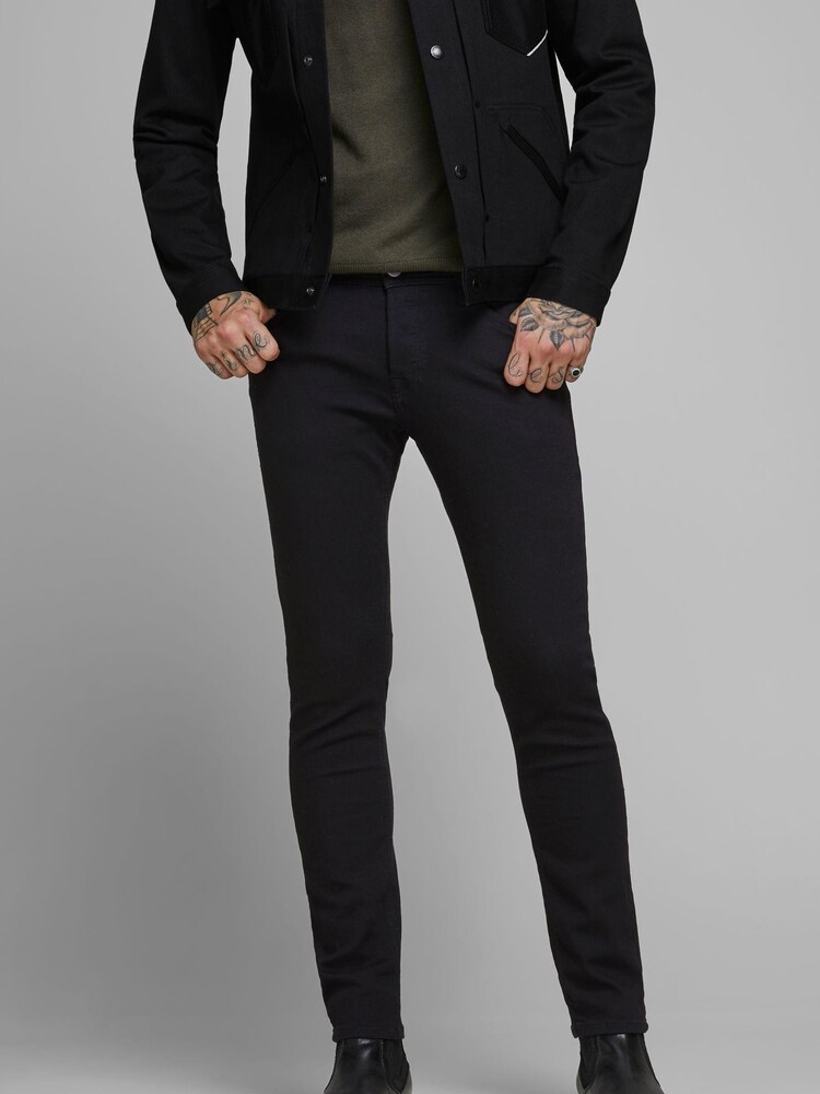 Jack & Jones Black Glen Slim Tapered Jeans - Image 1 of 5