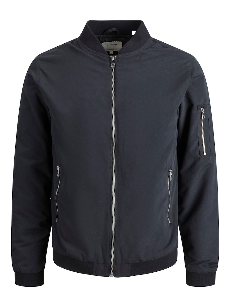 Jack & Jones Black Bomber Jacket - Image 4 of 4