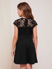 Lipsy Black Lace Yoke Dress - Image 5 of 6