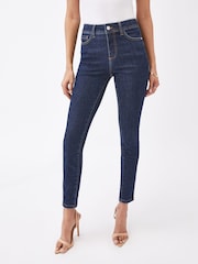 Lipsy Blue High Waist Sculpt, Slim and Shape Skinny Jeans - Image 1 of 4