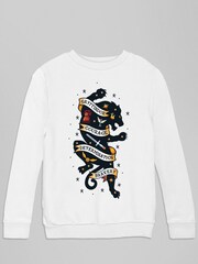All + Every White Harry Potter Lion Of Gryffindor Courage And Determination Kids Sweatshirt - Image 2 of 3
