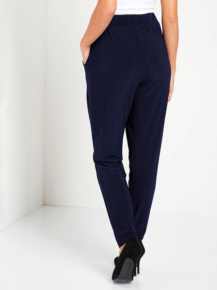 Roman Navy Jersey Stretch Harem Trousers - Image 2 of 4
