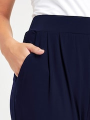 Roman Navy Jersey Stretch Harem Trousers - Image 3 of 4