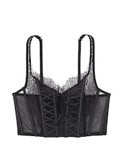 Victoria's Secret Black Lace Unlined Non Wired Corset Bra Top - Image 4 of 4