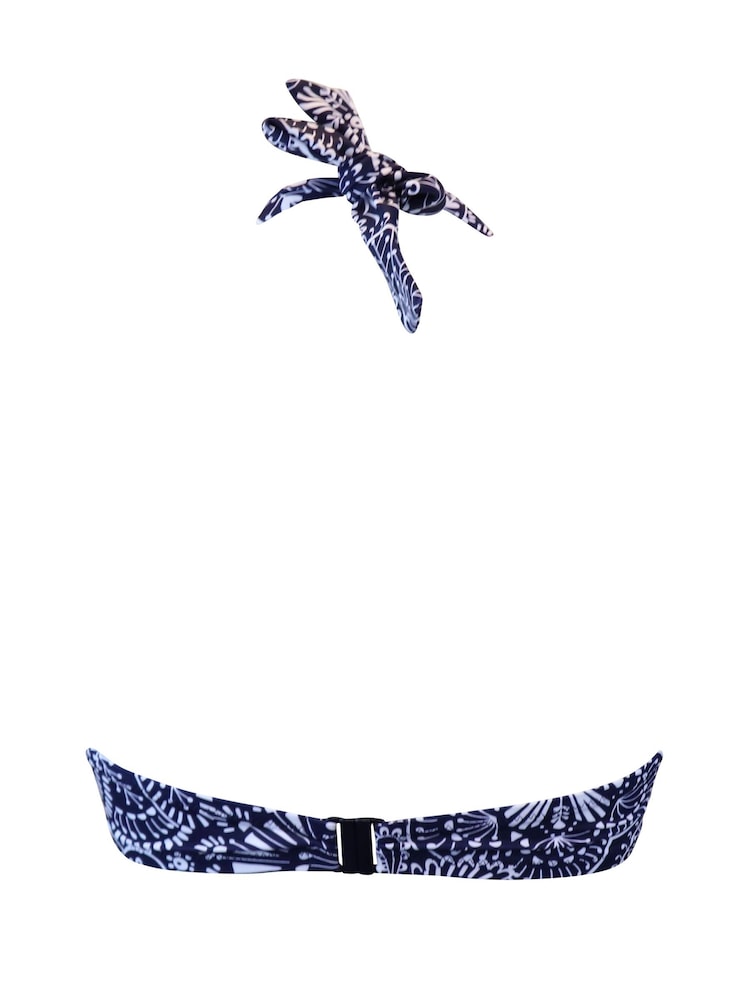 Pour Moi Blue Hot Spots Halter Underwired Top - Image 5 of 5
