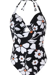 Pour Moi Black Palermo Adjustable Halter Underwired Swimsuit - Image 4 of 5