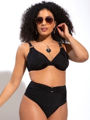 Pour Moi Black Non Padded Samoa Underwired Bikini Top - Image 2 of 5