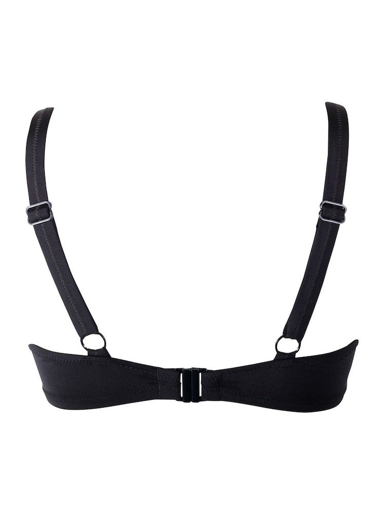 Pour Moi Black Non Padded Samoa Underwired Bikini Top - Image 5 of 5