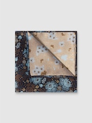 Antique Rogue Black Winter Floral Pocket Square - Image 1 of 2
