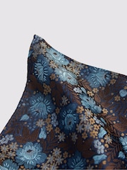 Antique Rogue Black Winter Floral Pocket Square - Image 2 of 2