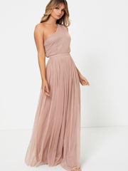 Anaya With Love Light Pink Petite One Shoulder Maxi Dress - Image 1 of 4