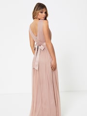 Anaya With Love Light Pink Petite Bow Back Wide Strap Maxi Dress - Image 1 of 4