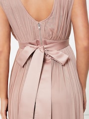 Anaya With Love Light Pink Petite Bow Back Wide Strap Maxi Dress - Image 3 of 4