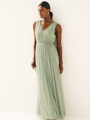 Anaya With Love Sage Green Petite Bow Back Wide Strap Maxi Dress - Image 1 of 3