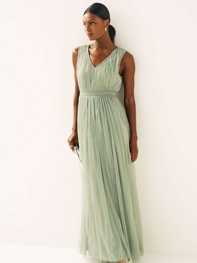Anaya With Love Sage Green Petite Bow Back Wide Strap Maxi Dress - Image 1 of 3