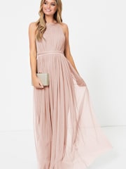 Anaya With Love Light Pink Petite Halter Maxi Dress - Image 2 of 4