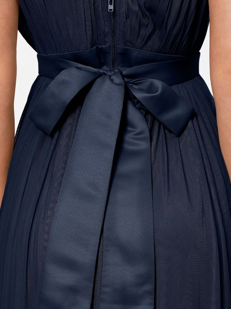 Anaya With Love Navy Blue Petite Bow Back Wide Strap Maxi Dress - Image 4 of 4
