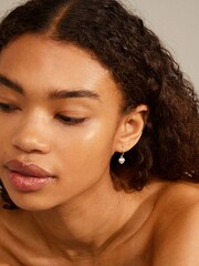 PILGRIM Silver Recycled Tiny Heart Sophia Earrings - Image 2 of 2