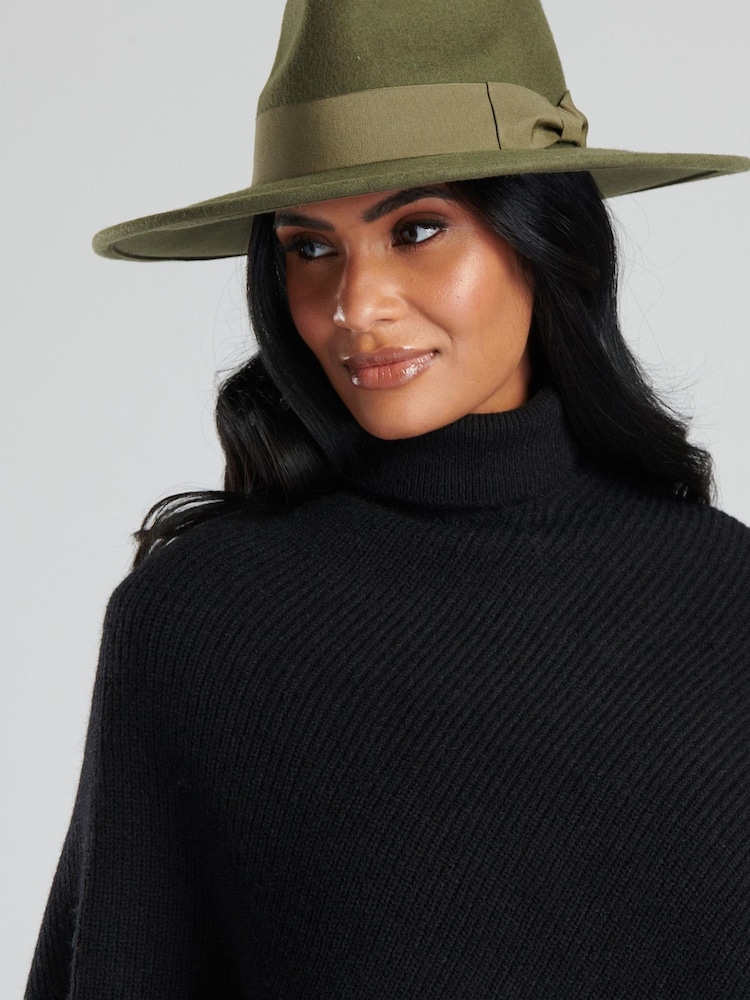 South Beach Green Wool Fedora Hat - Image 2 of 3