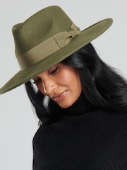 South Beach Green Wool Fedora Hat - Image 3 of 3