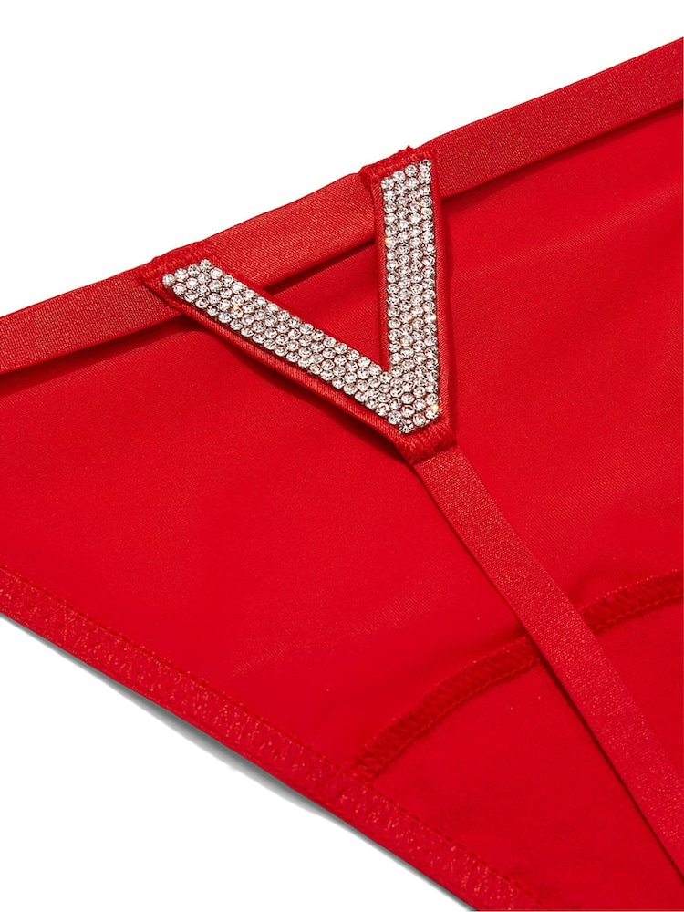 Victoria's Secret Lipstick Red Smooth G String Shine Strap Knickers - Image 5 of 5