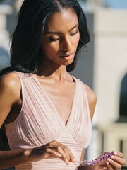 Lipsy Blush Empire Bridesmaid Maxi Dress - Image 3 of 4
