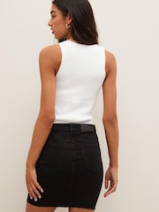 NOISY MAY Black Callie High Waist Fitted Denim Skirt - Image 3 of 7