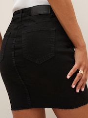 NOISY MAY Black Callie High Waist Fitted Denim Skirt - Image 5 of 7