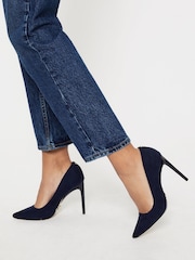 Lipsy Navy Regular Fit Comfort High Heel Court Shoes - Image 5 of 5