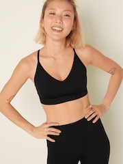 Victoria's Secret PINK Pure Black Lightly Lined Low Impact Sports Bra - Image 1 of 3