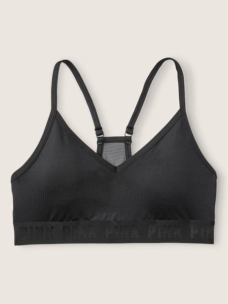 Victoria's Secret PINK Pure Black Lightly Lined Low Impact Sports Bra - Image 3 of 3
